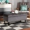 Baxton Studio Esther Modern and Contemporary Grey Velvet Fabric and Dark Brown Finished Wood Storage Ottoman 178-11296-Zoro - alternate 5